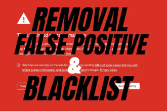 remove false positive and blacklist, disavow backlinks