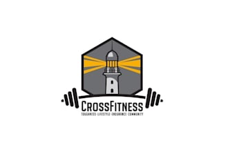 design powerful cross fitness alex logo
