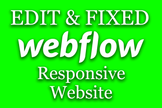 help you to edit webflow website for you