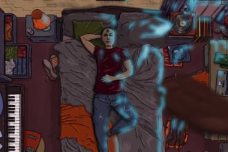 illustrate concept art in my style with procreate