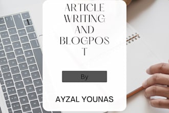 write articles and blogposts