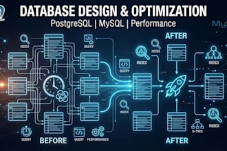 design and optimize your postgresql or mysql database