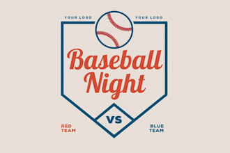 make fantastic baseball logo for you with new concept
