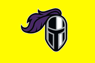 design an knight mascot  logo with express delivery