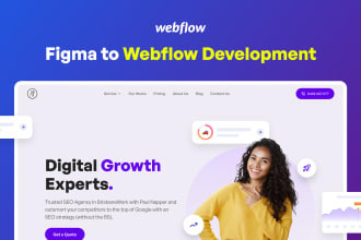 develop figma to webflow website responsive design