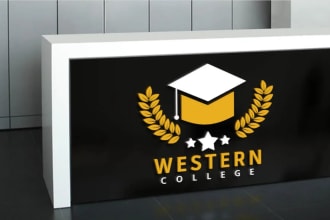 design custom education logo for school, college  university