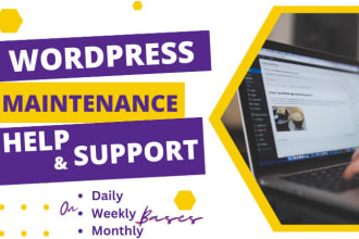 provide wordpress website support or help and maintenance