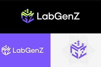 design minimalist logo for startup, saas, digital, SMM, app, ai or tech business