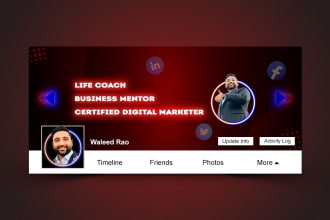 design facebook or youtube cover and any social media banner
