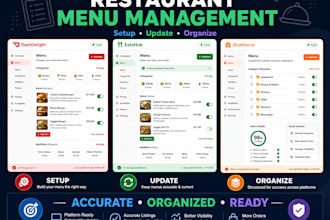 manage and update restaurant menus on doordash ubereats and grubhub