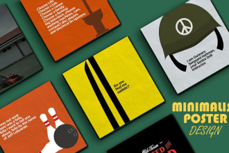 design an amazing minimalist poster or typography poster