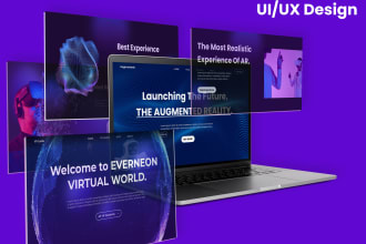 design stunning web UI UX for augmented reality, virtual reality, or ai in figma