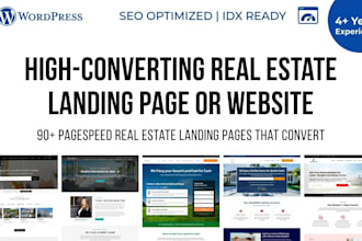 build a real estate landing page real estate investor landing page or website