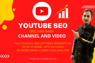 do youtube channel and videos SEO to improve organic rank