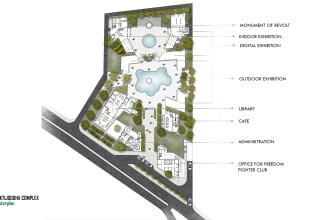 draw and render site plan, master plan, landscape and other