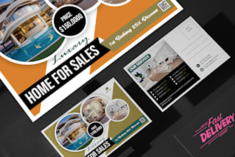 design real estate eddm postcard direct mail promotional marketing pdf flyer