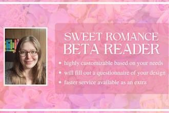 beta read your sweet romance novel