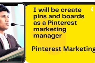 create pins and boards as a pinterest marketing manager