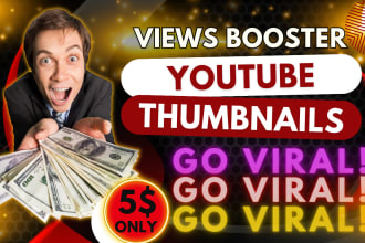 create amazing clickbait youtube thumbnail design in 2 hours