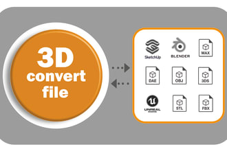 convert your 3d model to any extension obj fbx stl 3ds skp