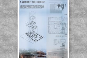 design architectural diagram poster and layout presentation board