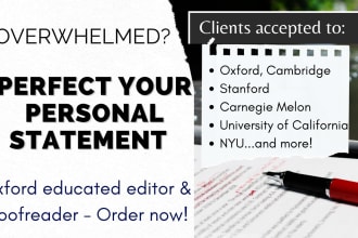 edit your personal statement, college admissions essay, CV