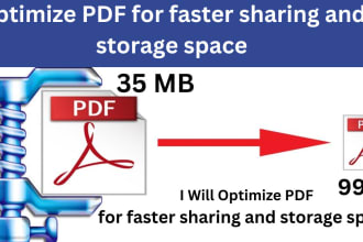 optimize PDF for faster sharing and storage space