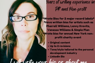 write your life coach bio or about me