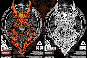 draw awesome merchandise t shirt artwork with high detailing