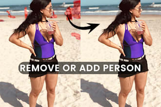 remove person, object from images and photoshop editing