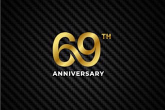 do unique gold anniversary logo