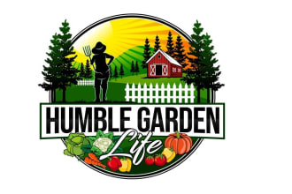 make a tree garden logo design with new concept