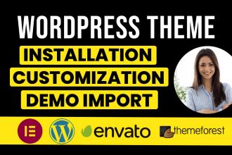 install wordpress theme like demo theme and customization