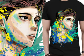 design awesome spilled paint t shirt