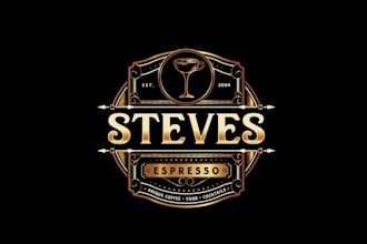 design first class coffee house logo