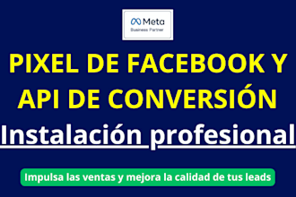 install the facebook pixel and API to more sales