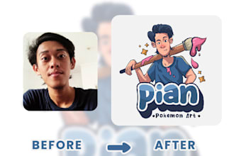 design a custom cartoon avatar logo from your face
