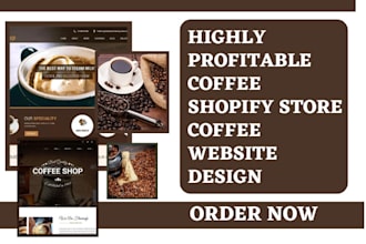 design private label coffee branded shopify store coffee website coffee store