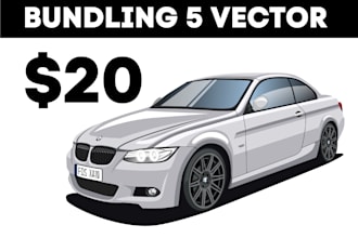 draw stunning vector illustration of your car or any vehicle