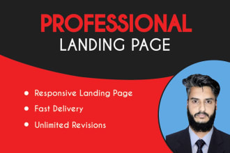 design a landing page or one page website