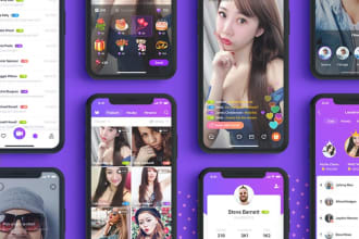 make live streaming app, bigo clone, tiktok clone, tinder app, dating apps