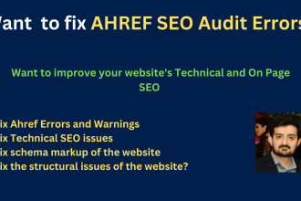 fix ahref seo issues of the website and optimize the website