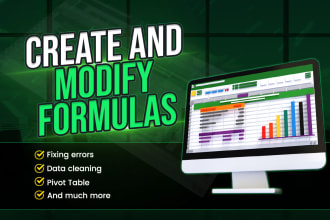 create or modify advanced excel formulas