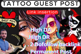 do high da tattoo guest post ,link insertion on tattoo niche blog