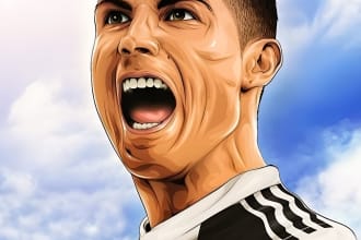 draw cartoon vector portrait from your image