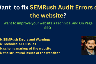 fix semrush errors and optimize the website