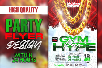 design a concert, nightclub, birthday, event or party flyer