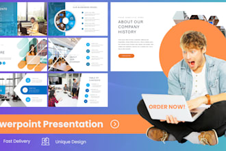 design modern powerpoint presentation and investor pitch deck for your business