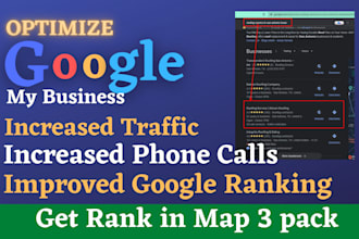 do gmb optimization and local SEO for google my bussiness ranking