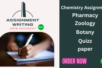 do assignment of chemistry, pharmacy, zoology, botany